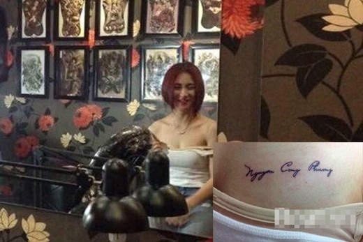 Hòa Minzy 'chiêu trò' sexy vòng một khoe hình xăm tên Công Phượng ảnh 3