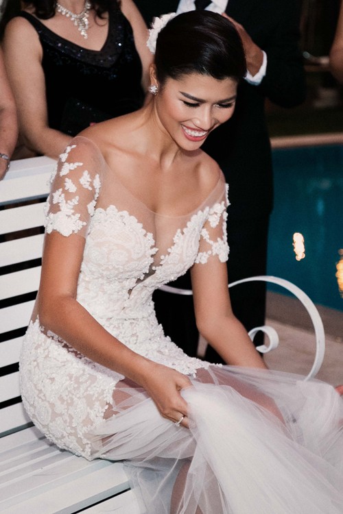 Trang Lạ gợi cảm bên chồng Việt kiều trong hôn lễ ở biệt thự ảnh 3