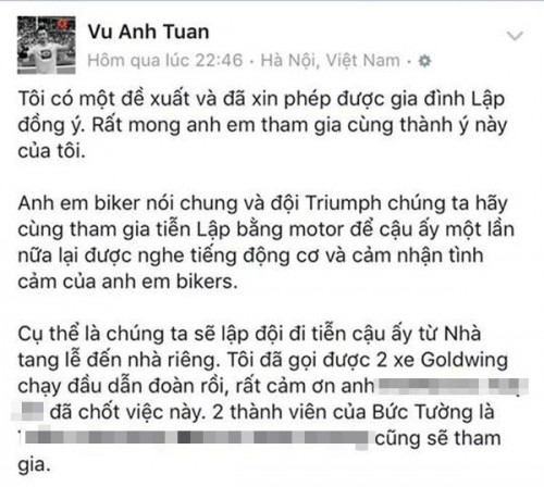 MC Tuấn Anh cùng bạn bè đưa tiễn Trần Lập bằng dàn motor ảnh 2