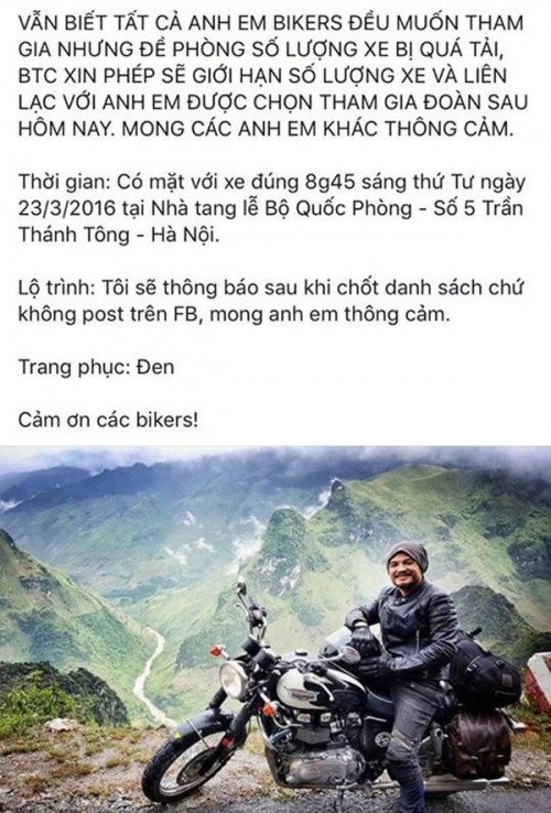 MC Tuấn Anh cùng bạn bè đưa tiễn Trần Lập bằng dàn motor ảnh 3