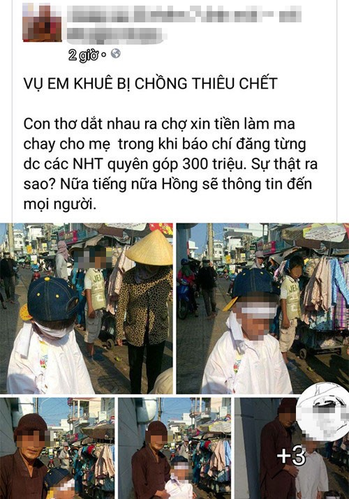 Thực hư vụ con xin tiền làm đám tang cho mẹ bị cha thiêu sống ảnh 1