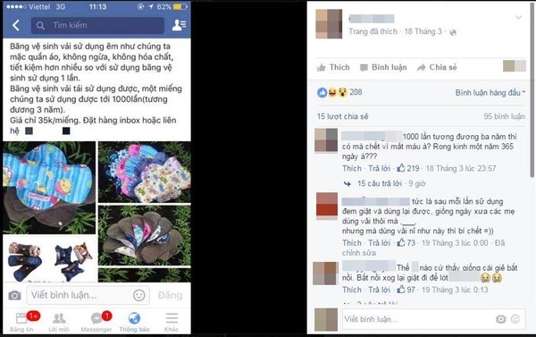 Băng vệ sinh bằng vải 'sử dụng 1000 lần' có gây hại cho sức khỏe? ảnh 1