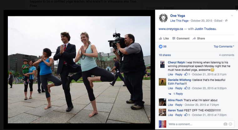 Dân mạng phát sốt vì ‘tư thế con công’ của Thủ tướng Canada ảnh 2