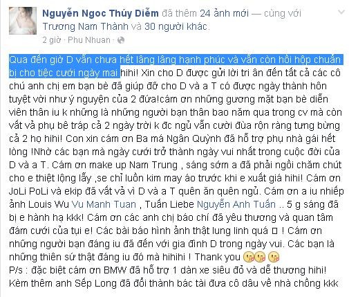 Cô dâu Thúy Diễm lâng lâng hạnh phúc vì nhiều người thương ảnh 2