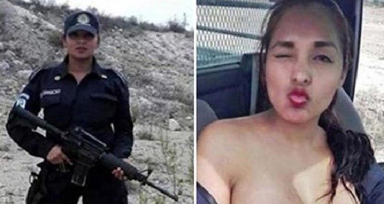 Nữ cảnh sát Mexico bị đình chỉ vì khoe ngực trần trên xe tuần tra ảnh 1