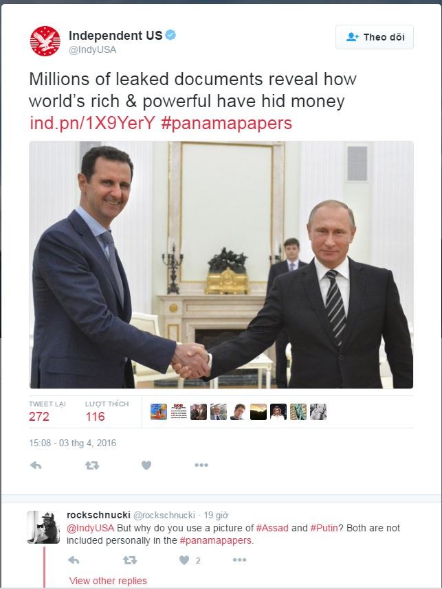 RT chỉ trích phương Tây đăng ảnh Putin liên quan đến Hồ sơ Panama ảnh 2