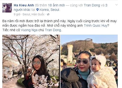 Hoa hậu Hà Kiều Anh rạng ngời cùng các con ngắm hoa anh đào ảnh 2