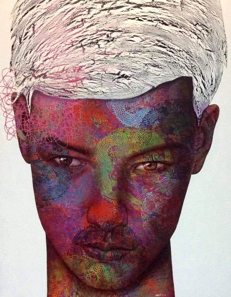 Chiêm ngưỡng 28 bức chân dung ấn tượng thị giác mạnh mẽ của họa sĩ Thái Lan ảnh 2