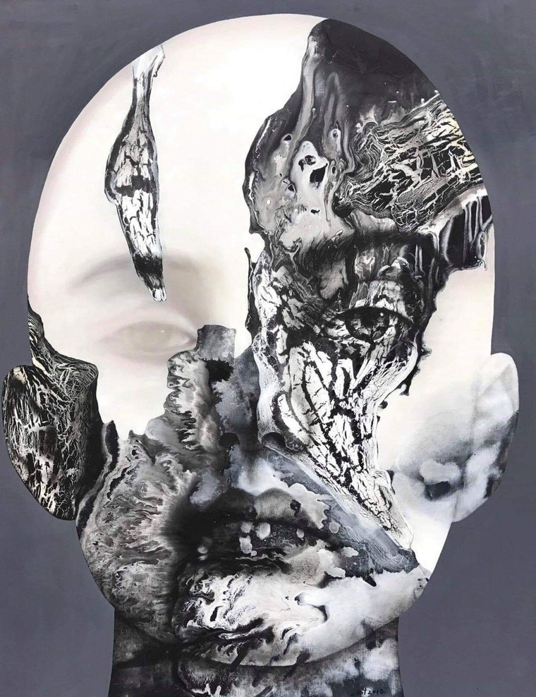 Chiêm ngưỡng 28 bức chân dung ấn tượng thị giác mạnh mẽ của họa sĩ Thái Lan ảnh 4