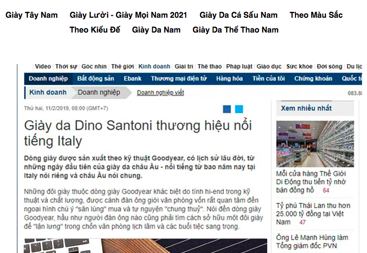 Không có thương hiệu giày Ý nào là Dino Santoni tại Việt Nam như quảng cáo trên mạng ảnh 3