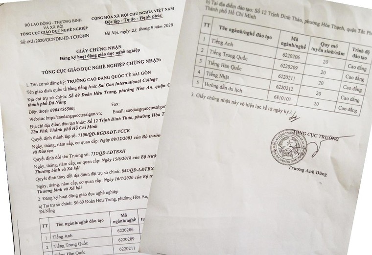 Trường Cao đẳng Quốc tế Sài Gòn 'mập mờ đánh lận' Bằng tốt nghiệp? ảnh 2