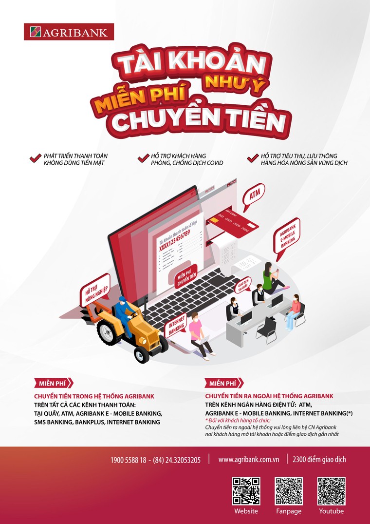 Agribank tiếp tục miễn phí dịch vụ chuyển tiền trên kênh Internet Banking ảnh 1