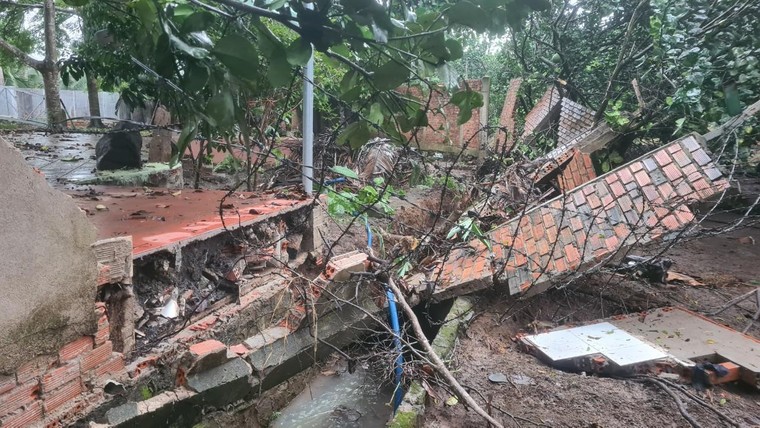 Đồng Nai: Nước mưa như lũ từ KCN Dầu Giây phá nát vườn cây, ao cá của nông dân ảnh 2