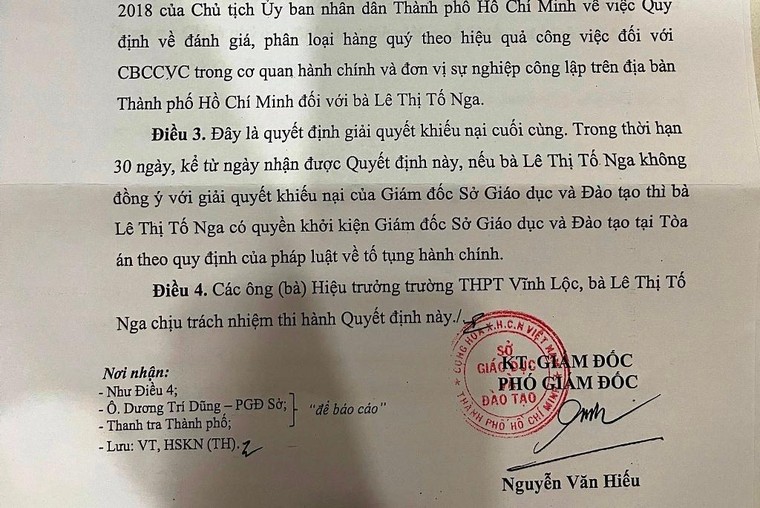 Sở Giáo dục kết luận giáo viên có "biểu hiện suy thoái” khiếu nại đúng ảnh 1