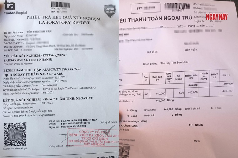 Sân bay Tân Sơn Nhất: Bệnh viện Tâm Anh thu phí test nhanh Covid-19 cao gấp 4 lần giá trần Bộ Y tế ảnh 2