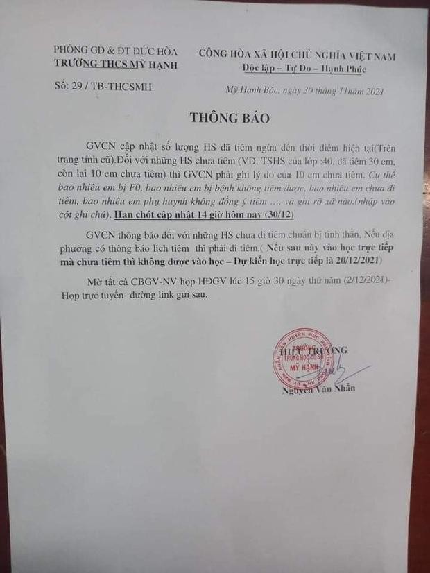 Yêu cầu ‘Học sinh chưa tiêm vắc xin không được đến trường là không đúng’ ảnh 1