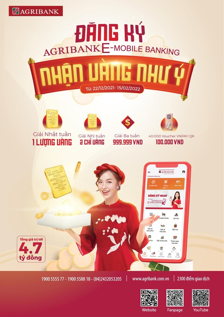 Agribank tung ưu đãi chào đón năm mới 2022 ảnh 1