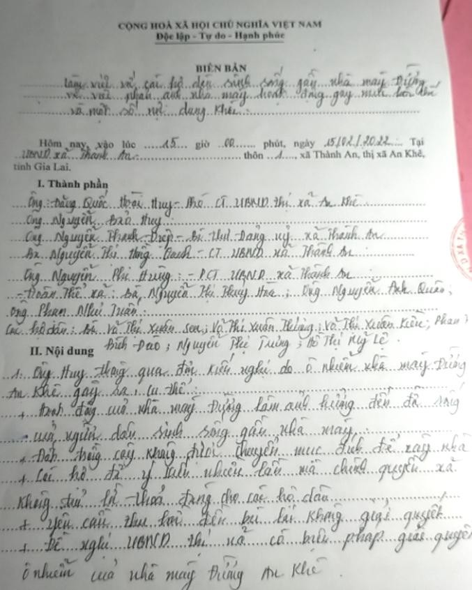 Gia Lai: Chính quyền tiếp xúc với người dân khiếu nại Nhà máy đường An Khê gây ô nhiễm ảnh 1