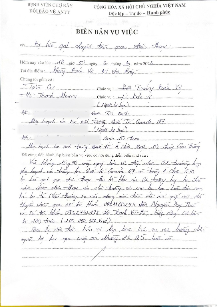 Thêm nhiều trường hợp phụ huynh bị lừa có con nhập viện cấp cứu tại BV Chợ Rẫy ảnh 1