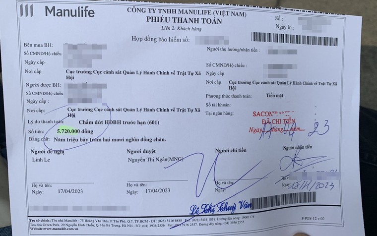 Bảo hiểm nhân thọ: Bắt chẹt khách hàng, rút tiền sớm bị “chặt” đủ phí ảnh 1