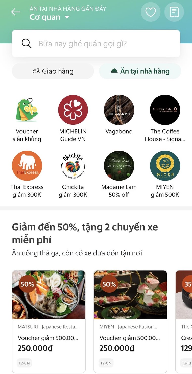 GrabFood thử nghiệm tính năng “Ăn tại nhà hàng” ảnh 1