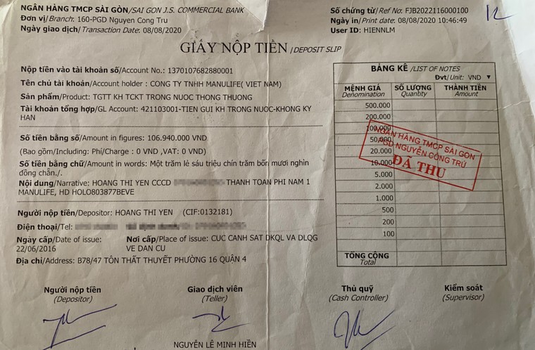 Cả đời tiết kiệm, một ngày đến SCB tất cả rơi vào túi Manulife ảnh 1