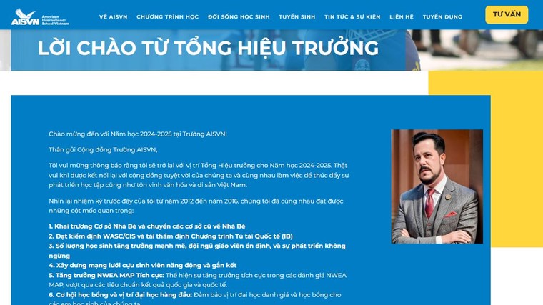 Trường Quốc tế Mỹ công bố "tân" Tổng Hiệu trưởng trái quy định ảnh 1