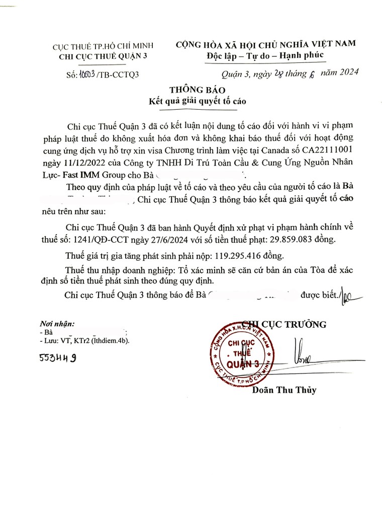 Truy thu thuế và phạt hơn 149 triệu đồng công ty “bẫy” người xuất khẩu lao động ảnh 1