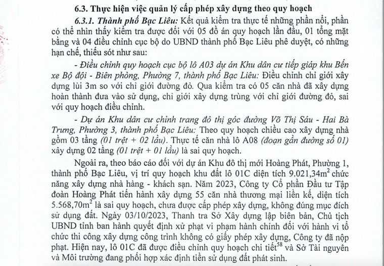 Bạc Liêu: Chồng chất sai phạm trong quy hoạch, ưu ái cho nhà tài trợ trúng thầu dự án ảnh 1