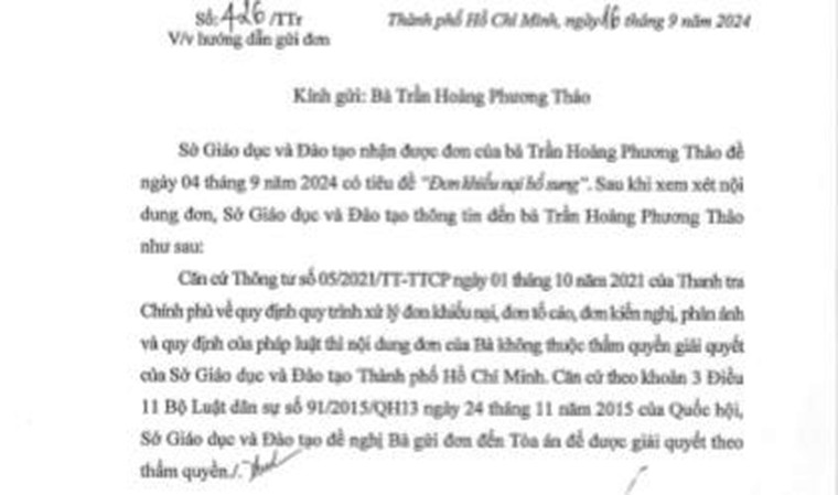 Nữ sinh bị “bạo lực học đường”: Sở Giáo dục đề nghị gửi đơn đến Tòa để giải quyết ảnh 1