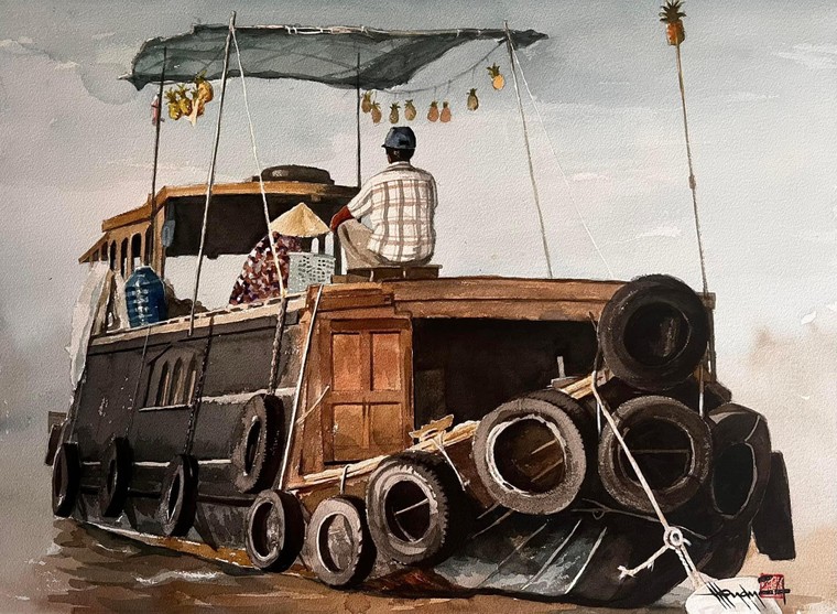 Ngắm tranh màu nước của hoạ sĩ Hồng Quân ảnh 3