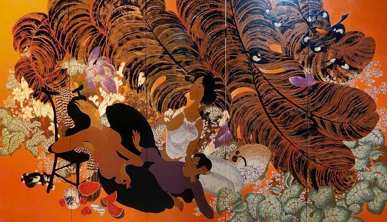 Tranh của họa sĩ Nguyễn Hoài Hương: Sự trở về ký ức với những hoài niệm tuổi thơ ảnh 2