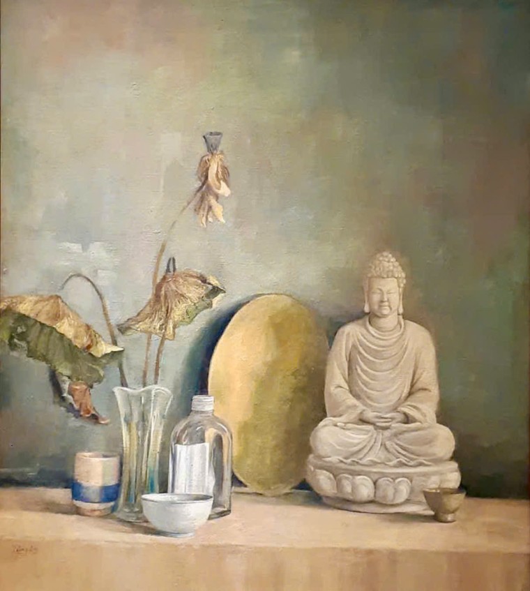 Triển lãm “Thiền phong” với những sắc màu về Phật giáo ảnh 15