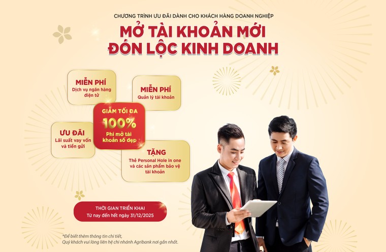 Doanh nghiệp “Mở tài khoản mới – Đón lộc kinh doanh” cùng Agribank ảnh 1