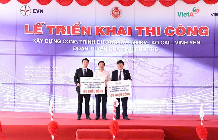 Triển khai thi công đường dây 500kV Lào Cai - Vĩnh Yên đoạn tuyến qua tỉnh Phú Thọ ảnh 3