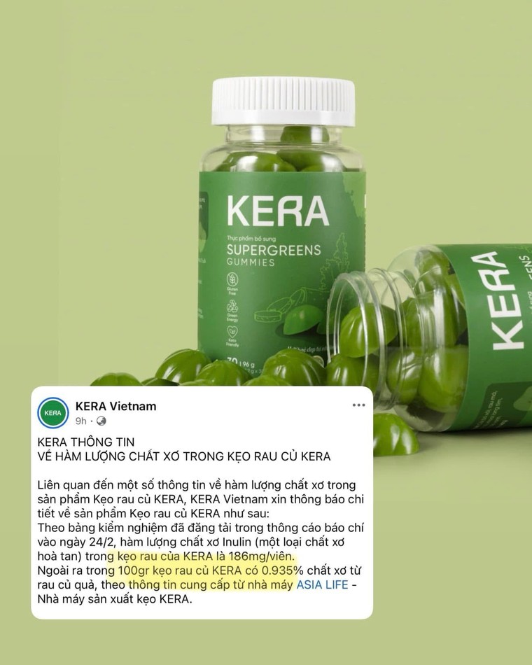 Lùm xùm kẹo rau Kera: Công ty Chị Em Rọt đang làm việc với các bên liên quan? ảnh 1