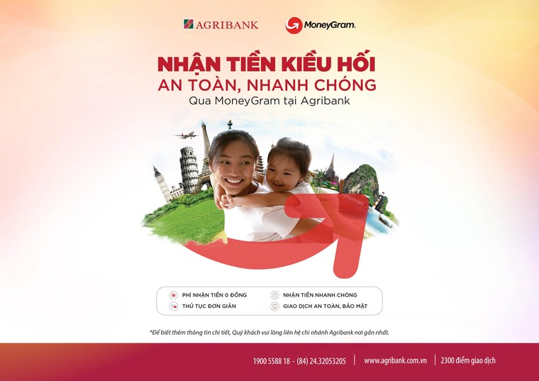 Nhận tiền kiều hối an toàn, nhanh chóng qua MoneyGram tại Agribank ảnh 1