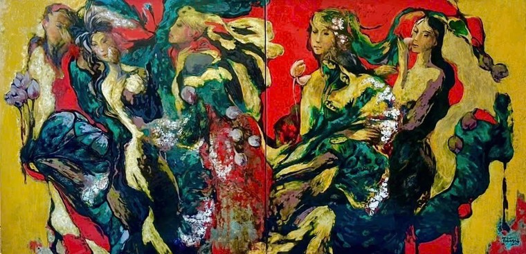 Ngắm tranh của Hiệu trưởng ĐH Mỹ thuật TPHCM và những người bạn ảnh 18