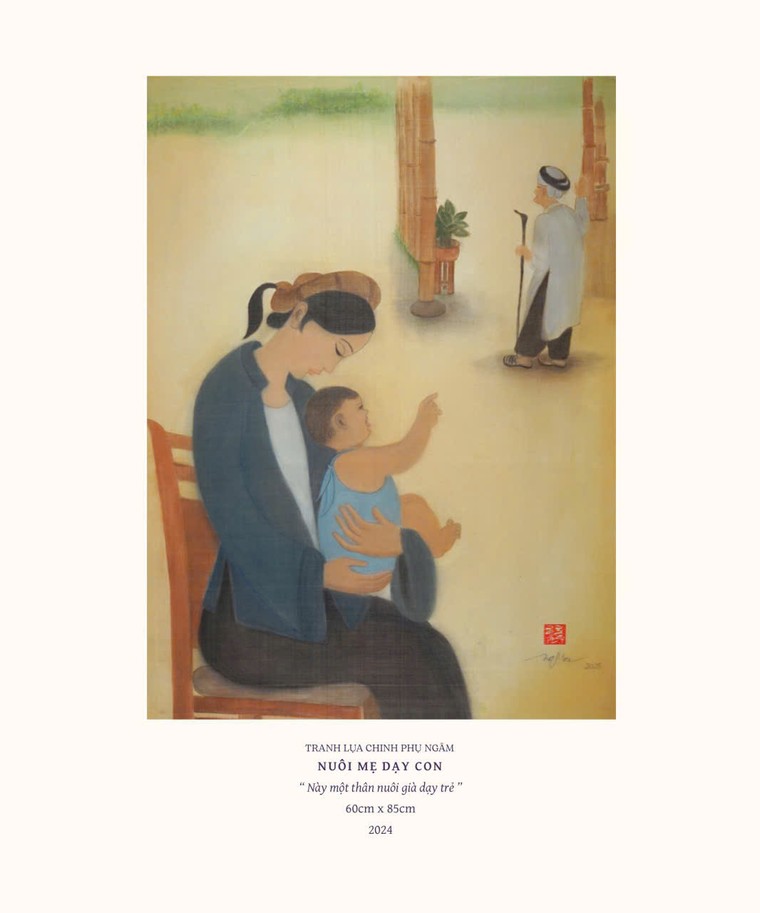 Họa sĩ Ngọc Mai: vẽ thân phận phụ nữ trong Truyện Kiều và Chinh phụ ngâm ảnh 3