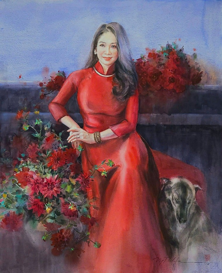 Ngắm “chân dung màu nước” của họa sĩ Nguyễn Thu Hà ảnh 7