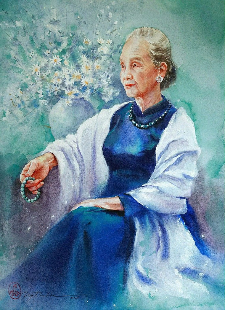 Ngắm “chân dung màu nước” của họa sĩ Nguyễn Thu Hà ảnh 2