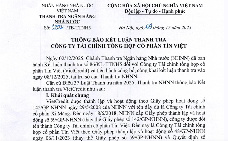 VietCredit bị phạt 702 triệu đồng vì 8 hành vi ảnh 1