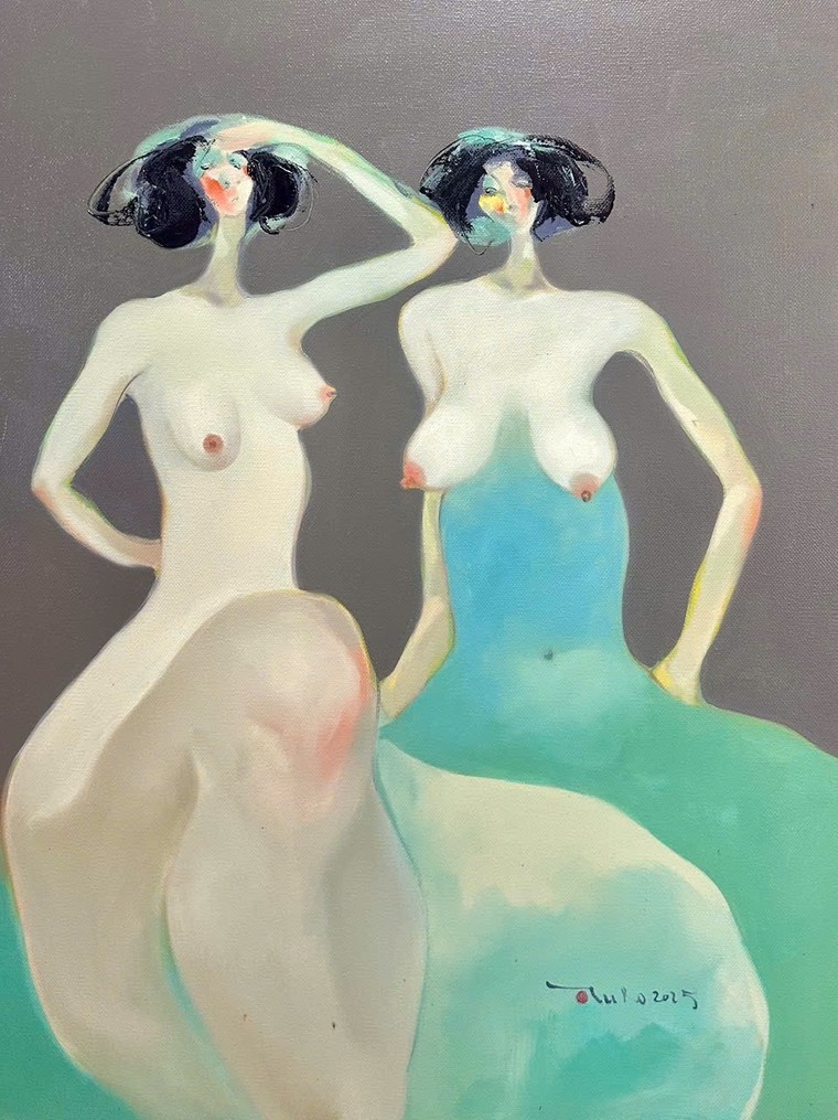 Đầu năm ngắm tranh phồn thực của Tứ Rô ảnh 1