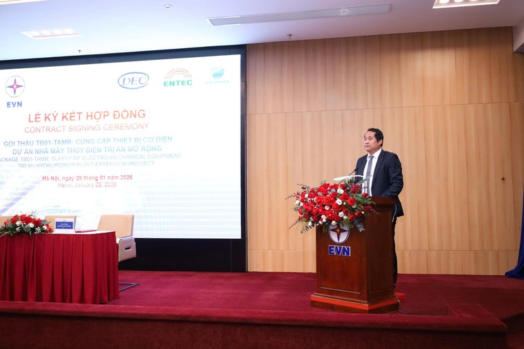 Ký kết hợp đồng cung cấp thiết bị cơ điện dự án Nhà máy thủy điện Trị An mở rộng ảnh 1