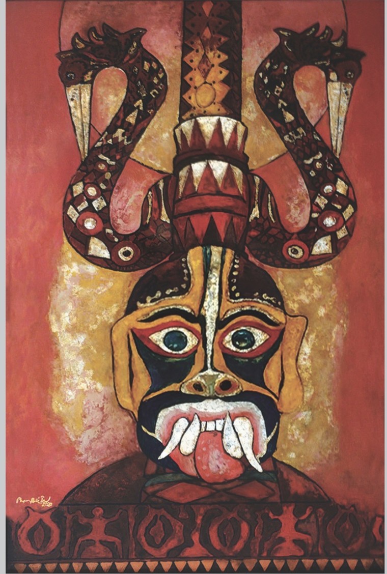 Giải mã biểu tượng thiêng của người Cơ Tu bằng tranh sơn mài ảnh 2