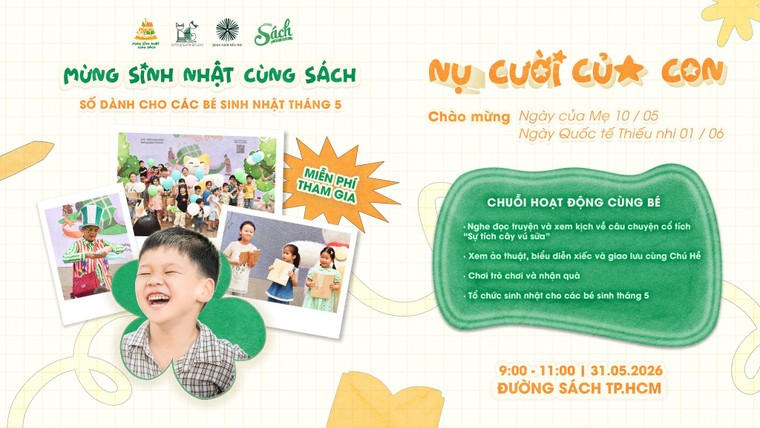Tưng bừng niềm vui cho thiếu nhi tại Đường Sách TPHCM dịp 1/6 ảnh 1