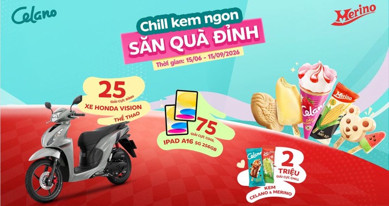 Săn Honda Vision và iPad cùng Celano & Merino hè 2026 ảnh 1