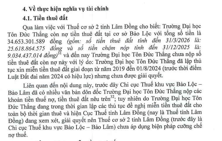 Dự án Trường ĐH Tôn Đức Thắng cơ sở Bảo Lộc chậm tiến độ 78 tháng ảnh 1