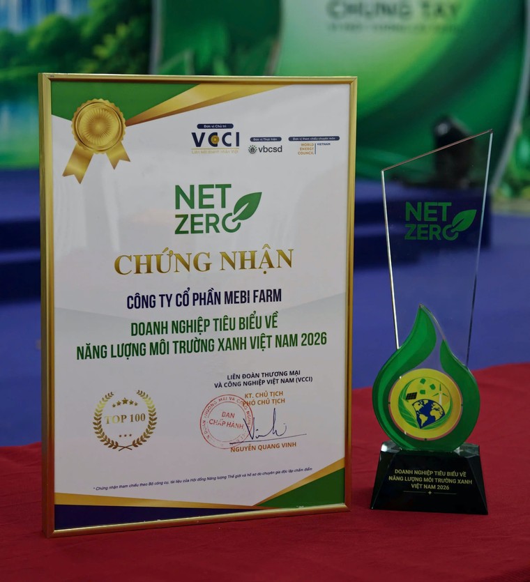 Mebi Farm được vinh danh “Doanh nghiệp tiêu biểu về năng lượng môi trường xanh Việt Nam 2026” ảnh 1