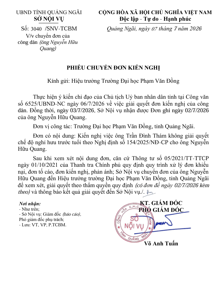 Vì sao Hiệu trưởng Trường Đại học Phạm Văn Đồng không đồng ý cho giáo viên nghỉ hưu? ảnh 2
